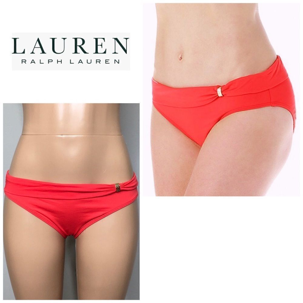 New. Lauren Ralph Lauren blood orange (coral) bikini bottom. New
